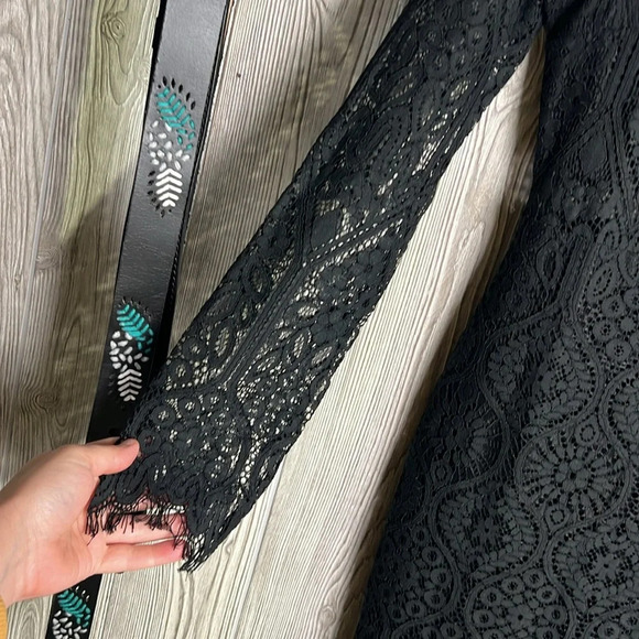 Lulus Appetite for Seduction Black Lace Long Sleeve Dress Size XL - Picture 4 of 10